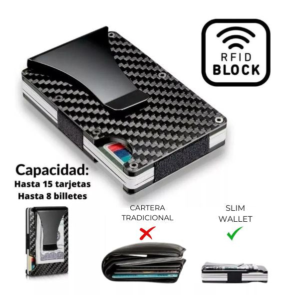 Billetera SlimWallet™ Anti Robo Fibra de Carbono